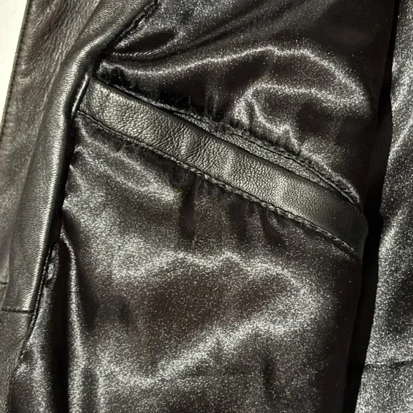 Northern‎ Explorer Mens Black VTG Leather Zip Up Jacket Biker Motorcyle Bomber L